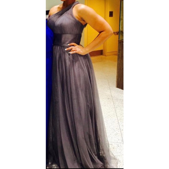 A-Line/Princess 1 strap Floor-Length Tulle Dress - Picture 6 of 7